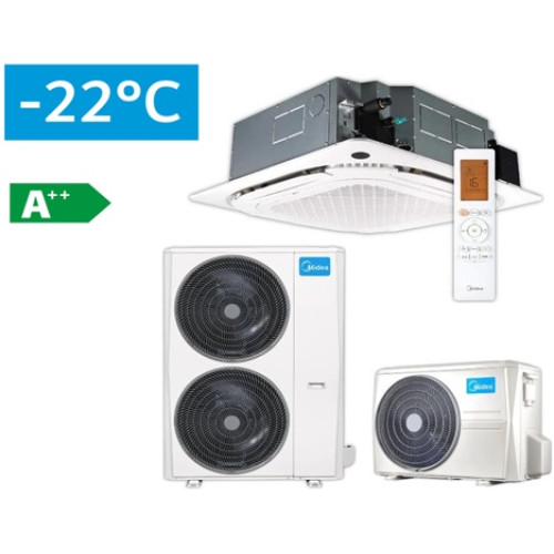 MCD1-48HRFNX- QRD0W(GA) / MOE30U-48HFN8- RRD0W(GA) Midea KASETINIS BREEZELESS+ SPLIT TIPO INVERTERINIS ORO KONDICIONIERIUS