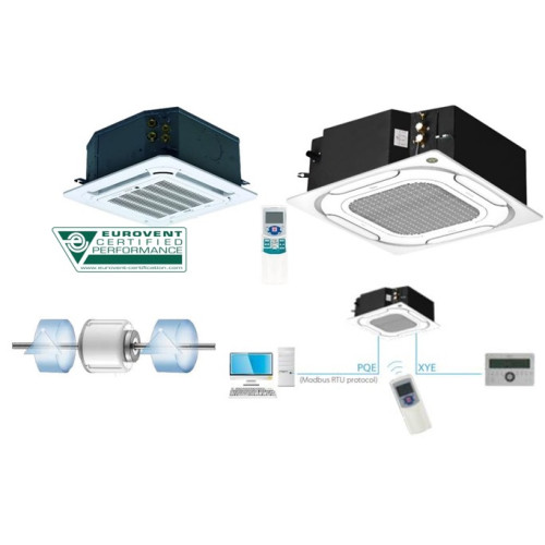 MKA-V1500R / T-MBQ4-02C Midea KASETINIS VANDENINIS VENTILIATORINIS KONVEKTORIUS (FAN-COIL'AS)