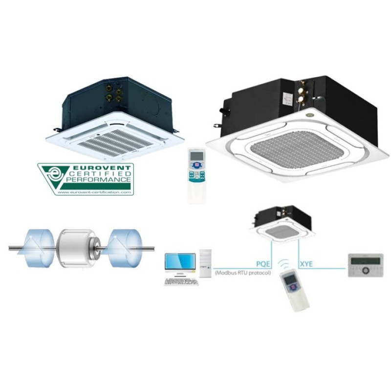 MKA-V1500R / T-MBQ4-02C Midea KASETINIS VANDENINIS VENTILIATORINIS KONVEKTORIUS (FAN-COIL'AS)