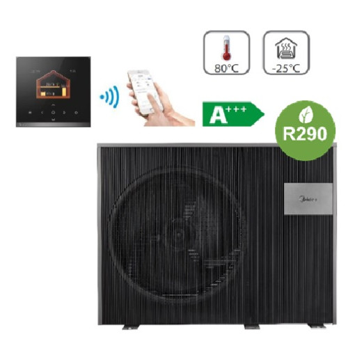 MHC-V12WD2RN7-B Midea M-THERMAL ARCTIC MONOBLOKINIS ORAS-VANDUO ŠILUMOS SIURBLYS NATURE R290 (12kW)